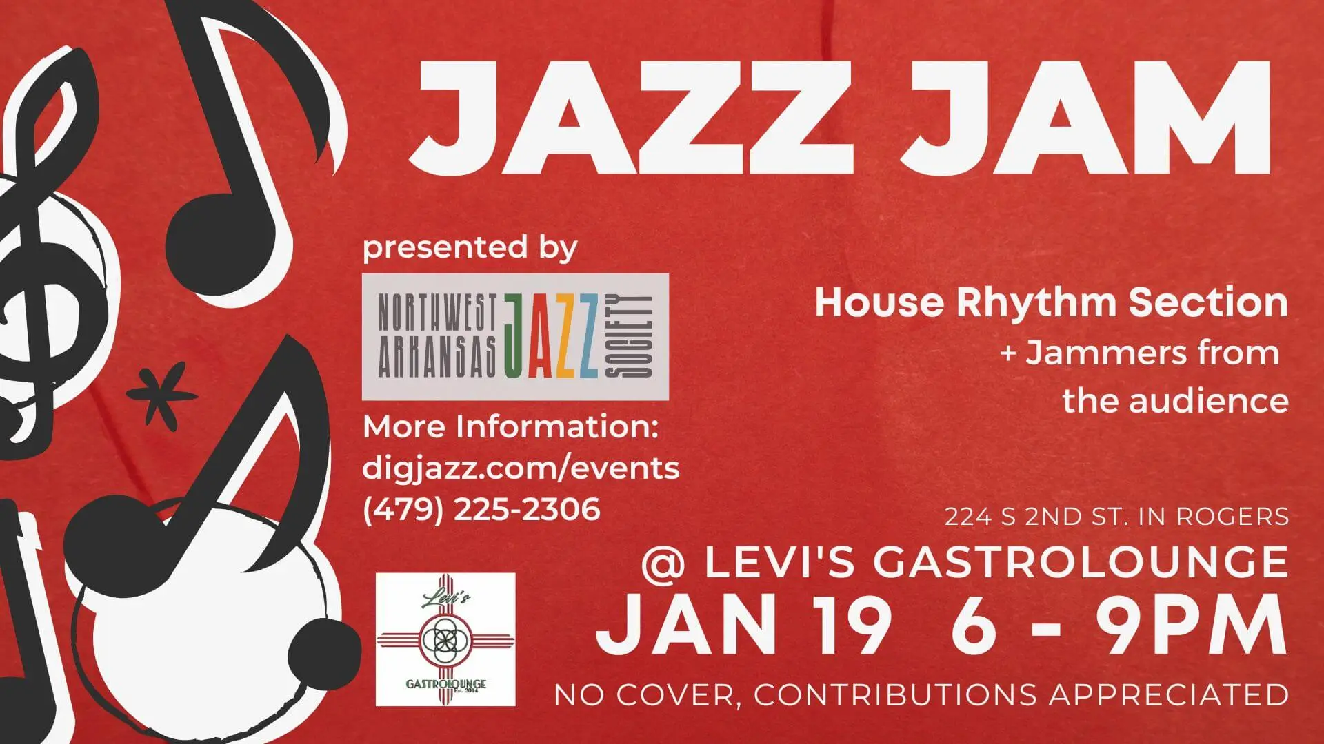 January 2023 Jazz Jam Northwest Arkansas Jazz Society