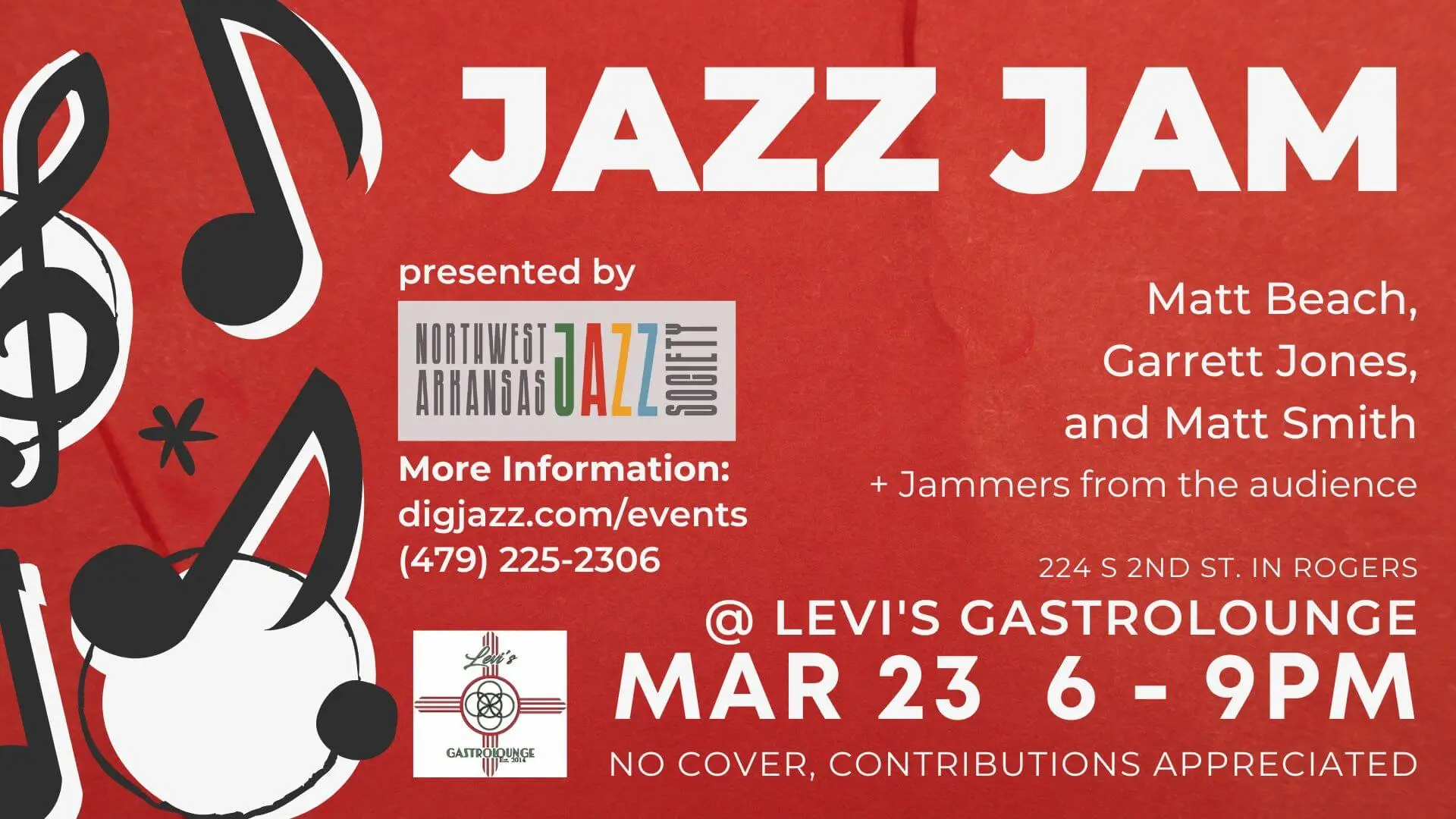 March Jazz Jam | Northwest Arkansas Jazz Society